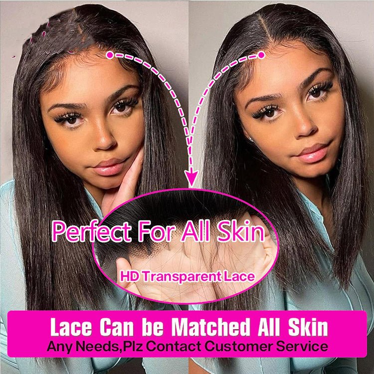13x4 Lace Frontal Bob Straight Wig Human Hair - Hairliegant