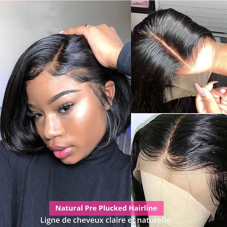 13x4 Lace Frontal Bob Straight Wig Human Hair - Hairliegant