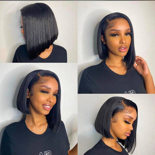 13x4 Lace Frontal Bob Straight Wig Human Hair - Hairliegant