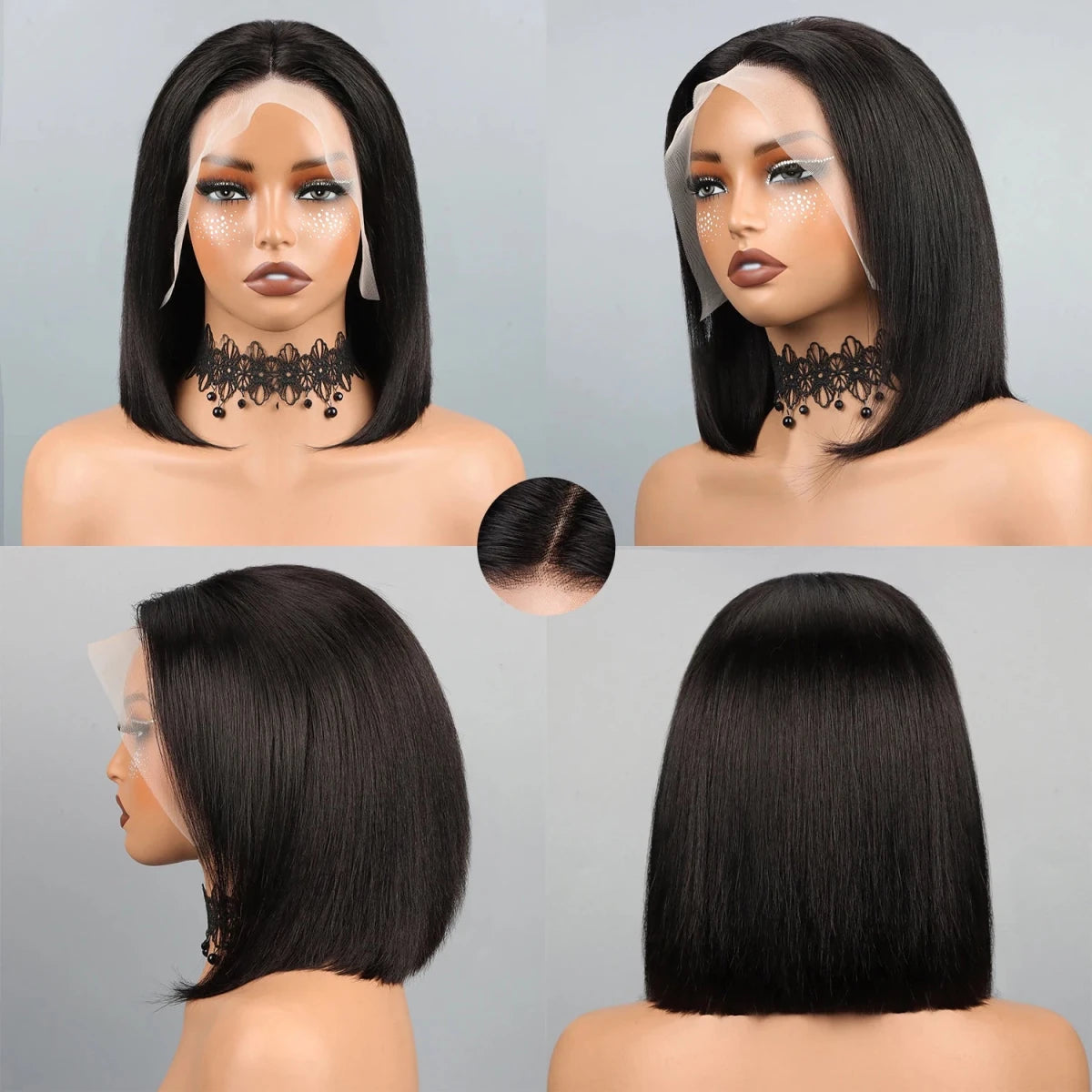Bob Wig Human Hair 13x4 Hd Lace Front Human Hair Wigs For Black Women Glueless Lace Front Wigs Pre Plucked Pre Cut Straight Bob - Hairliegant