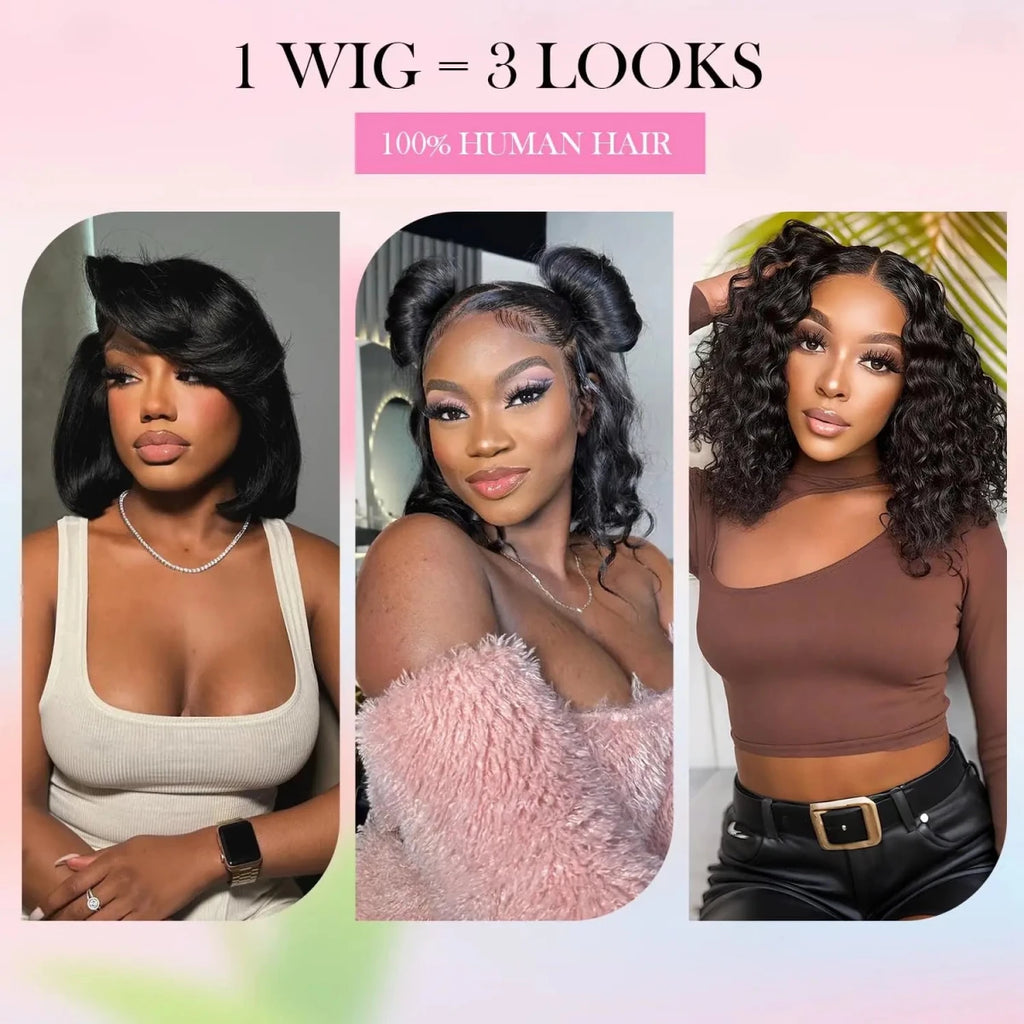Bob Wig Human Hair 13x4 Hd Lace Front Human Hair Wigs For Black Women Glueless Lace Front Wigs Pre Plucked Pre Cut Straight Bob - Hairliegant