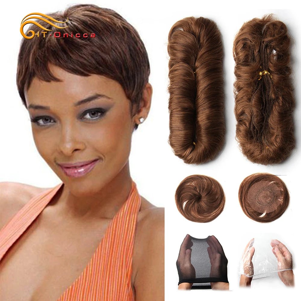 Curly Human Hair Bundles Brazilian Hair Weave Bundles Short Hair Human Hair Bundles For Woman - Hairliegant