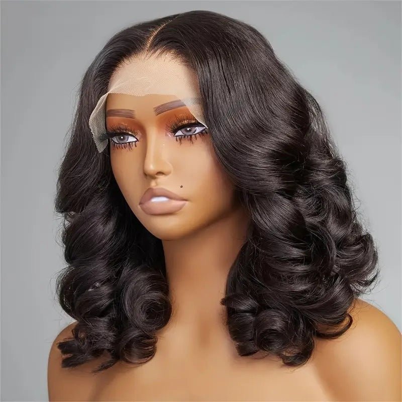 Front Lace Synthetic Wig with Wavy Curls - Hairliegant