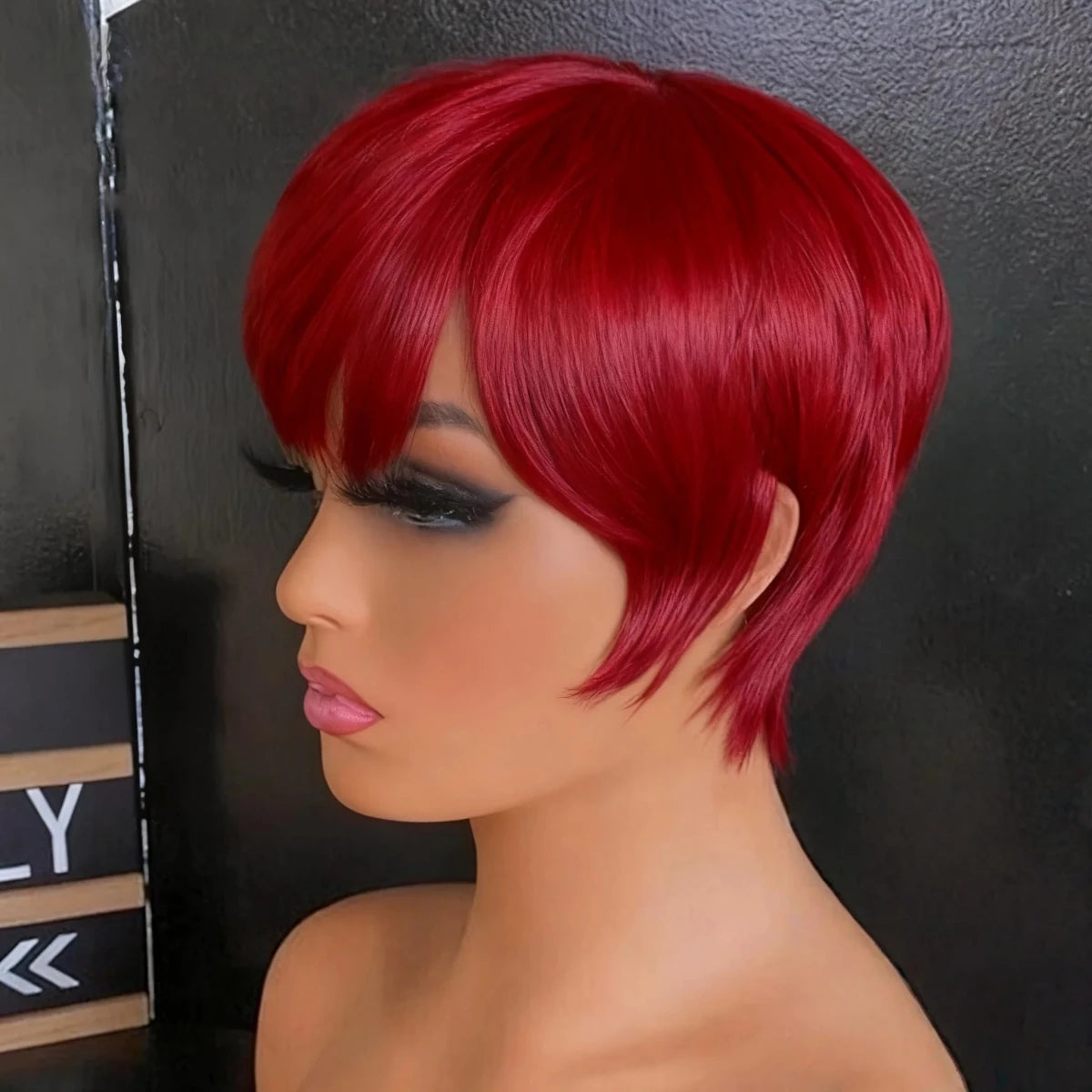 Human Hair Wigs Blonde Human Hair Wig With Bangs Wigs For Women Remy Hair Short Straight Hair Full Machine Made - Hairliegant