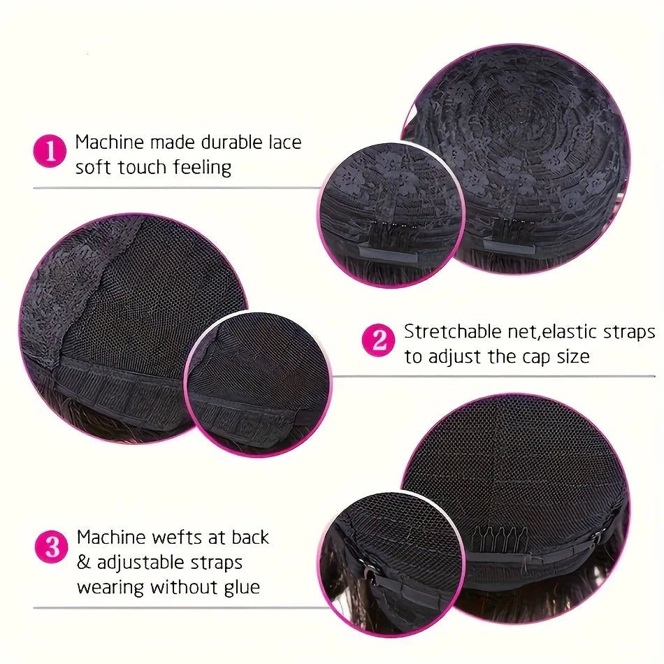 Human Hair Wigs Blonde Human Hair Wig With Bangs Wigs For Women Remy Hair Short Straight Hair Full Machine Made - Hairliegant