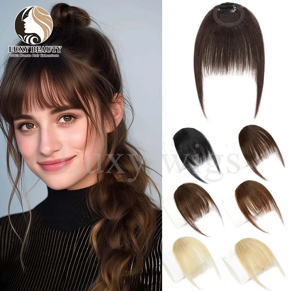 Luxy Beauty Bangs Clip in Fringe for Women, Daily Wispy Bangs - Black, Brown, Blonde - Hairliegant