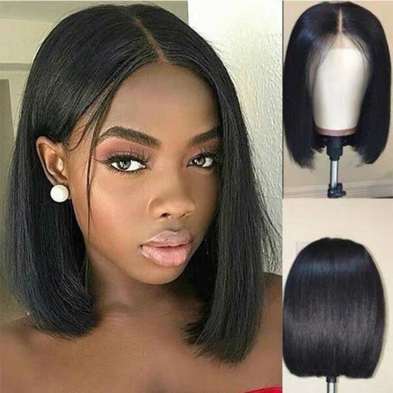 Wig Women Short Human Hair Wigs Bob Brazilian Black Women Remy - Hairliegant